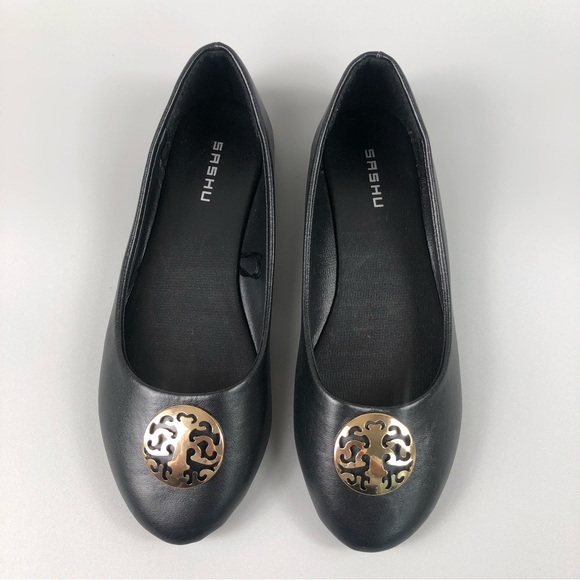 Sashu Women’s Black Ballet Flat Shoes Size 8 - Picture 1 of 13